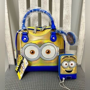 Loungefly Minions Cosplay Crossbody Bag and Accordion Zip-Up Wallet